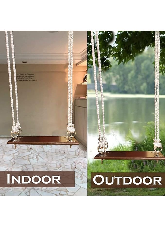 Shy Shy Wooden Swing with Complete Hanging Accessories for Both Indoor and Outdoor Use Durable Stylish and Perfect for Adding a Touch of Natural Elegance to Any Space Black