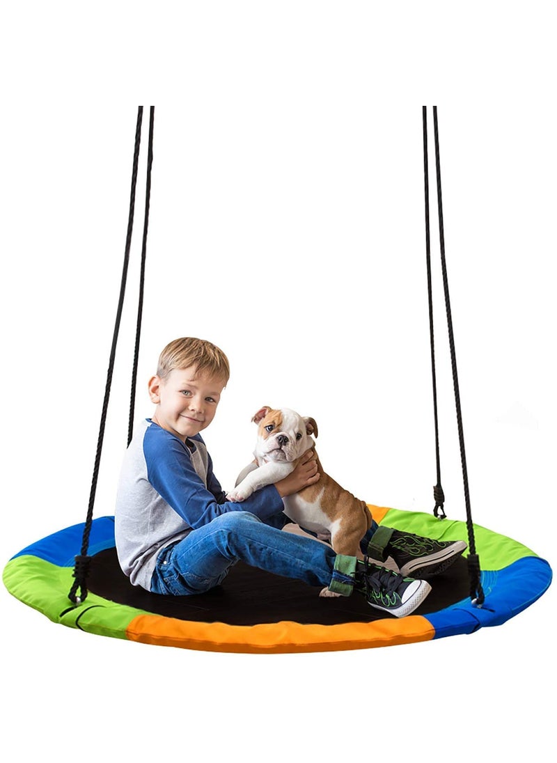 REZNOR Multicolor Swing 40 Inch 85 kg Load Capacity Fabric Includes Hanging Kit for Kids Outdoor Indoor Heavy Duty Safe Durable Swing