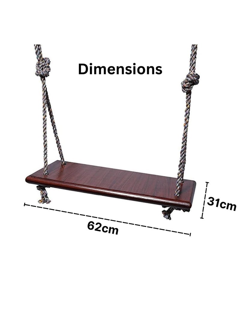Shy Shy Wooden SwingHammockJhulaJulaJhoola for Kids and Adults for Indoor Outdoor 24 12inch