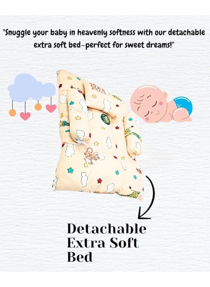 Baby Hanging Swing Cradle with Mosquito Net Spring Portable IndoorOutdoor Hammock for Infants Newborns and Toddlers Safe and Cozy Baby Swing Bed by Chadu Orange