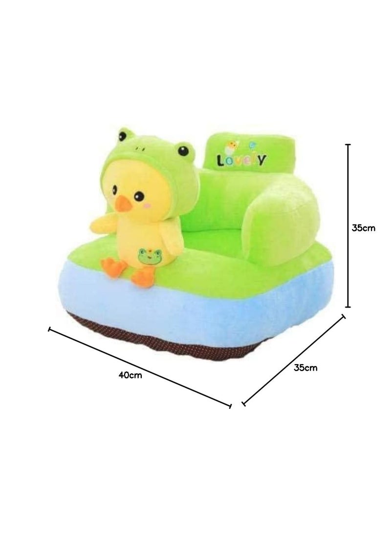 AVS Tvitti Design Baby Rocking Sofa Seat Plush Cushion Playing Sofa Cute Cartoon Shape Dining Chair Birthday Gift for Kids Green