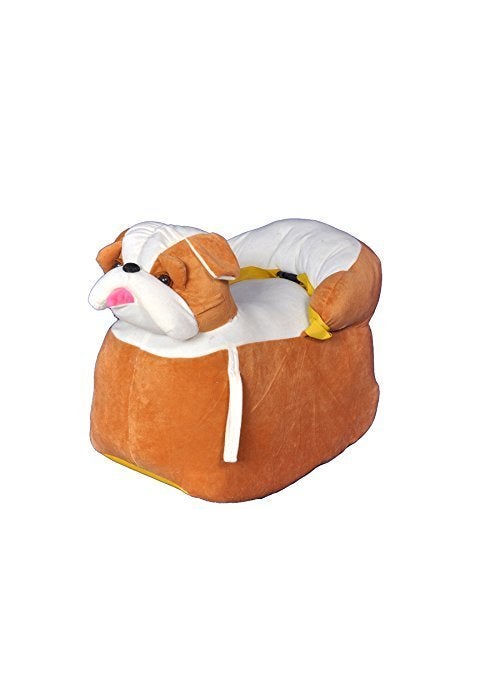 Prachi Toys Cute Animal Shape Soft Toy Chair seat for Baby Sitting Rocking Chair for Kids Brown Dog
