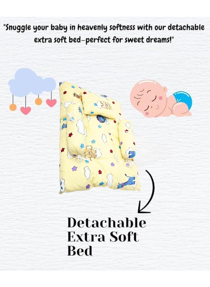 Baby Hanging Swing Cradle with Mosquito Net Spring Portable IndoorOutdoor Hammock for Infants Newborns and Toddlers Safe and Cozy Baby Swing Bed by Chadu Yellow