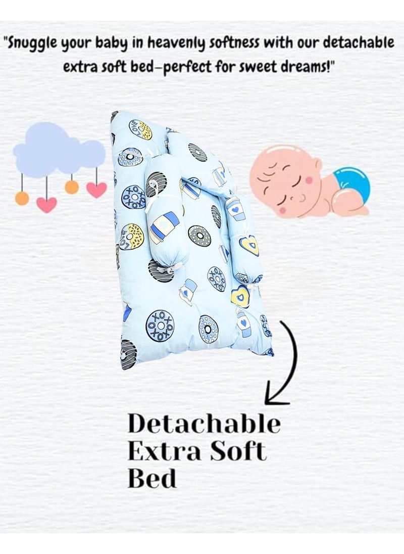 Baby Hanging Swing Cradle with Mosquito Net Spring Portable IndoorOutdoor Hammock for Infants Newborns and Toddlers Safe and Cozy Baby Swing Bed by Chadu Blue
