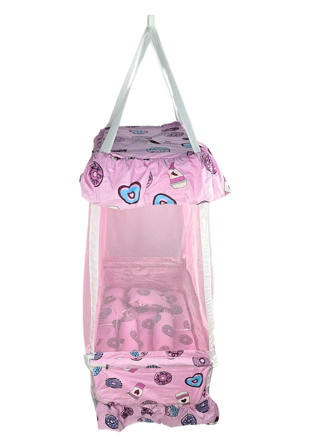 Baby Hanging Swing Cradle with Mosquito Net Spring Portable IndoorOutdoor Hammock for Infants Newborns and Toddlers Safe and Cozy Baby Swing Bed by Chadu Pink