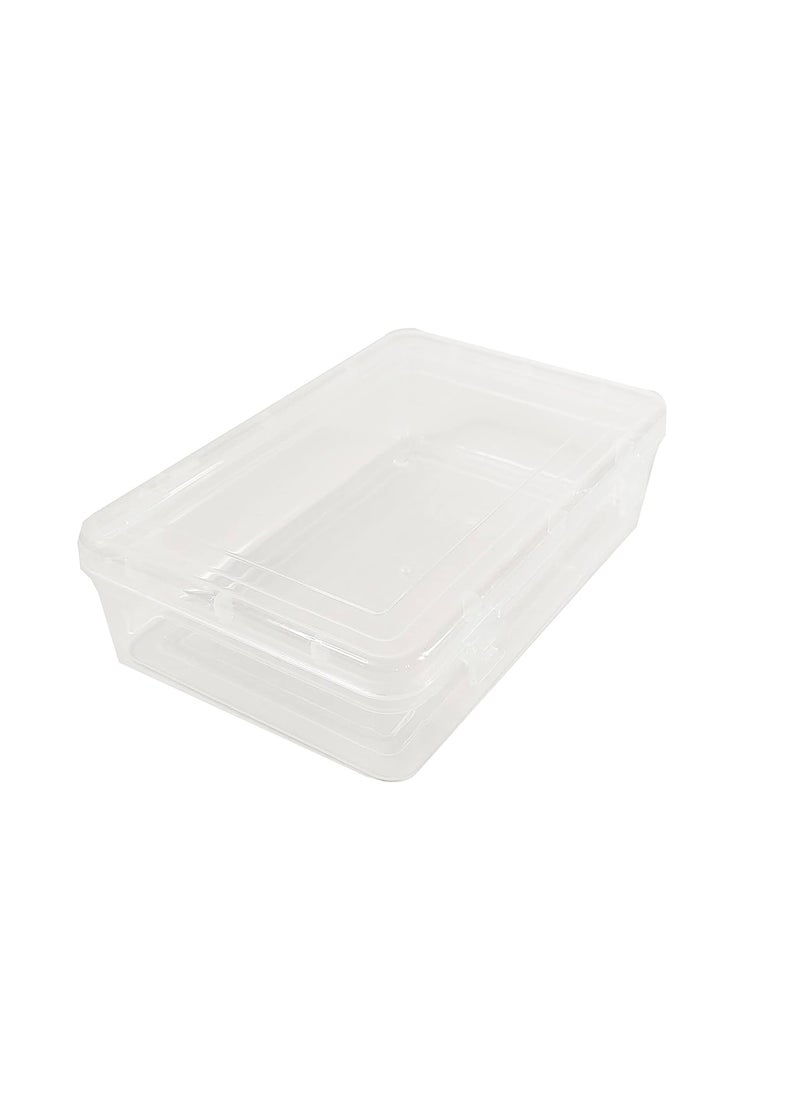 Feliz Clear Plastic Medium Storage Boxes Size 725 x 475 x 175 inches Set of 8