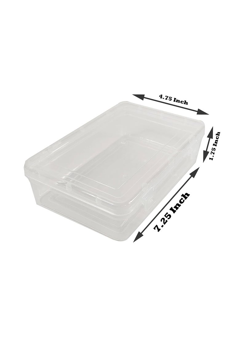 Feliz Clear Plastic Medium Storage Boxes Size 725 x 475 x 175 inches Set of 8