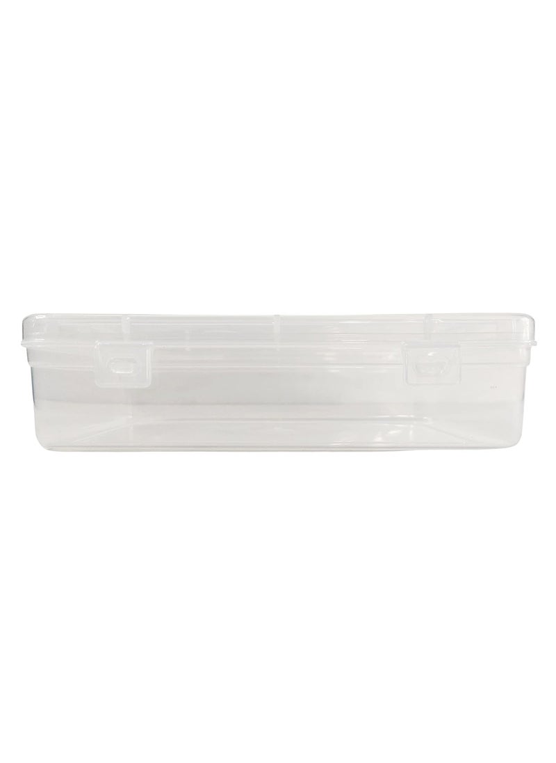 Feliz Clear Plastic Medium Storage Boxes Size 725 x 475 x 175 inches Set of 8