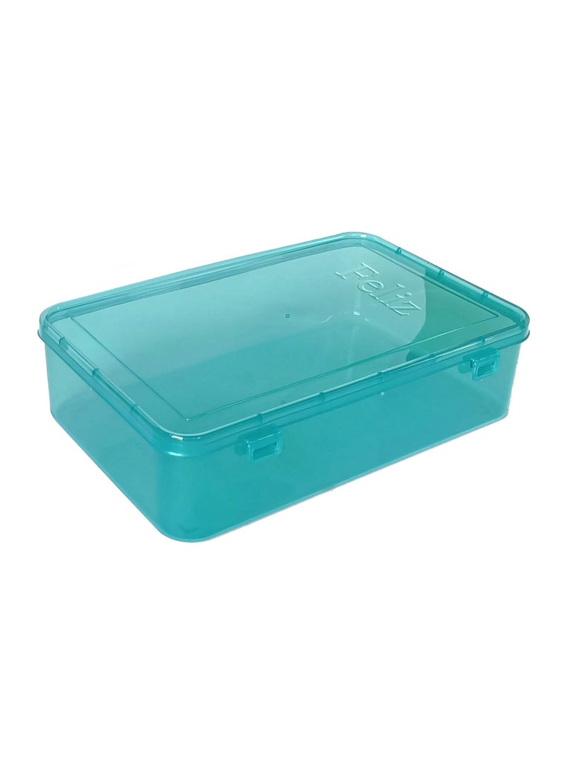 Feliz Green Colored Plastic Large Storage Boxes Size 115x75x275 inches Set of 6