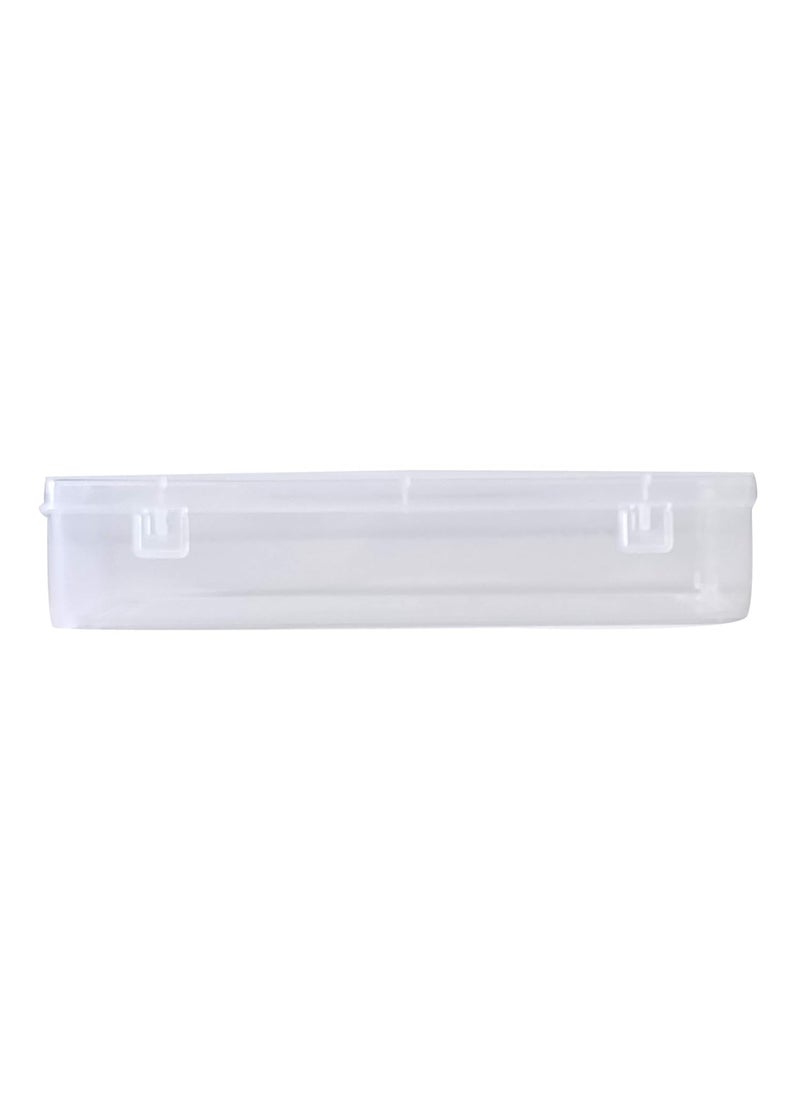 Feliz Sunrise Clear Plastic Small Storage Boxes Size 655x33x125 inches Set of 12
