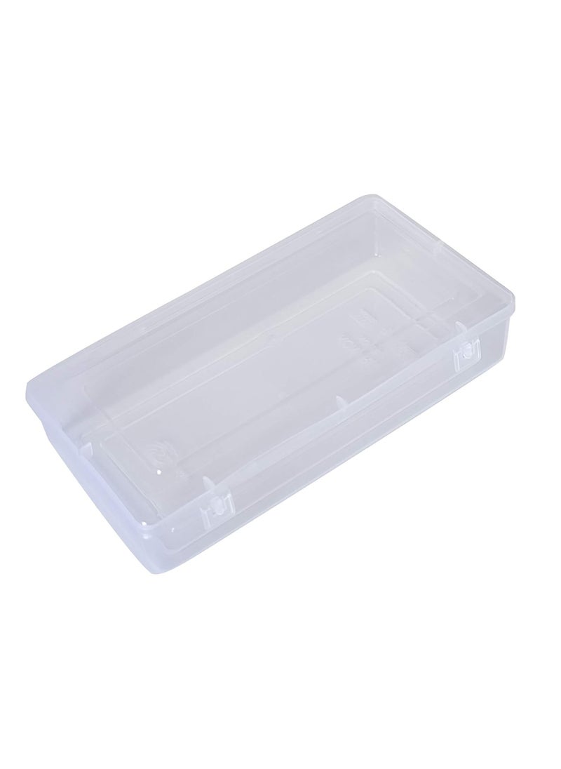 Feliz Sunrise Clear Plastic Small Storage Boxes Size 655x33x125 inches Set of 12