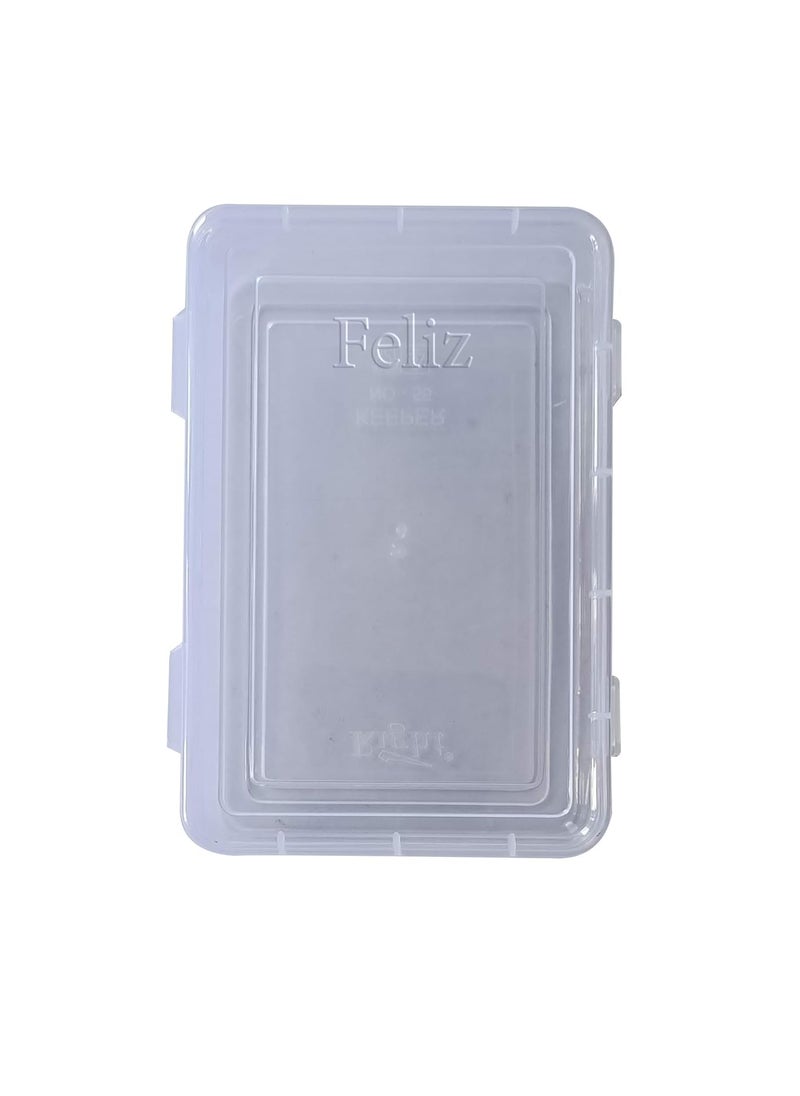 Feliz Clear Plastic Medium Storage Boxes Set of 6 Size 725 x 475 x 175 inches Rectangular