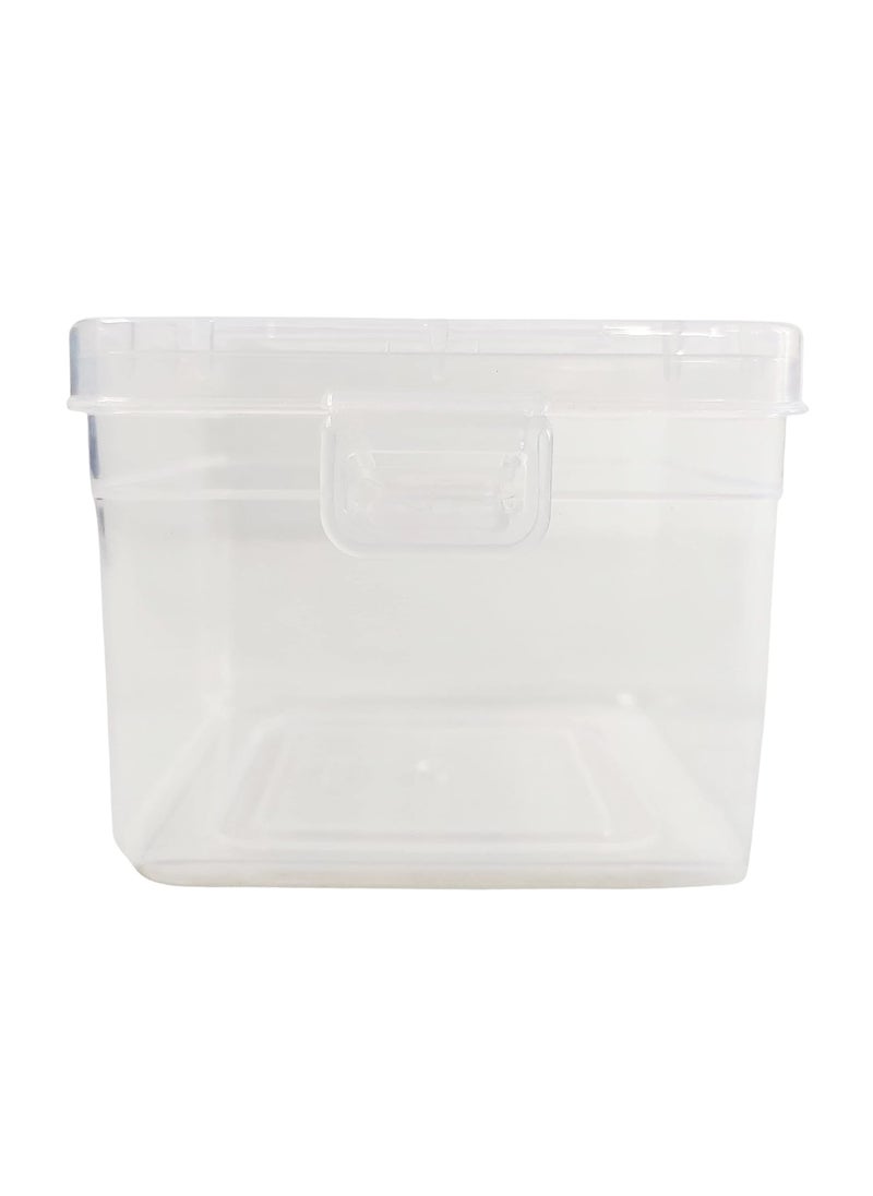 Feliz Clear Plastic Small Storage Boxes Size 325 x 325 x 25 inches Set of 36