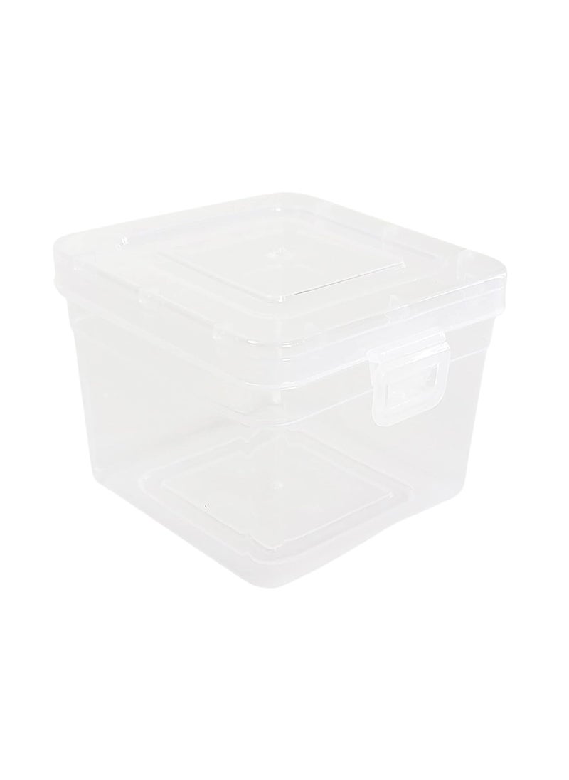 Feliz Clear Plastic Small Storage Boxes Size 325 x 325 x 25 inches Set of 36
