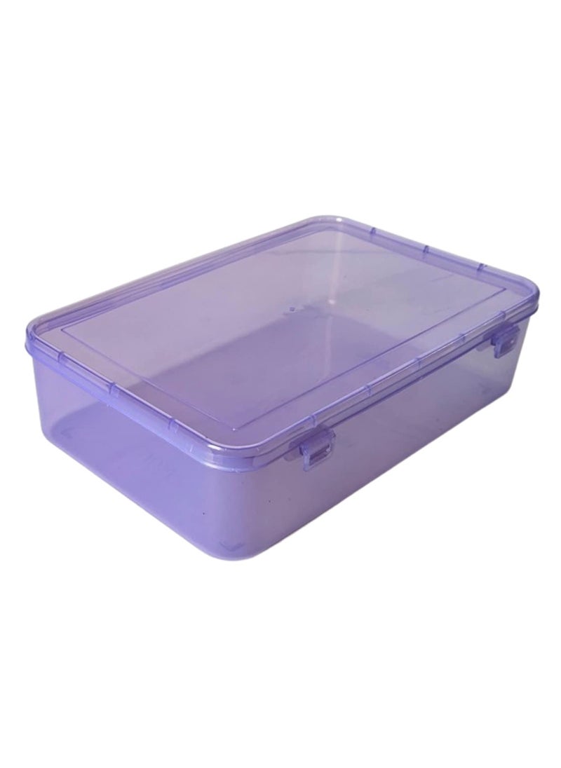 Feliz Purple Coloured Plastic Large Storage Boxes Size 115x75x275 inches Set of 3 Rectangular