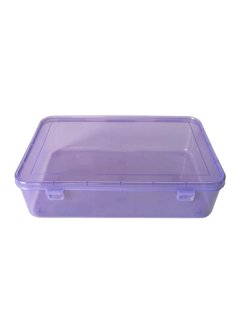 Feliz Purple Coloured Plastic Large Storage Boxes Size 115x75x275 inches Set of 3 Rectangular