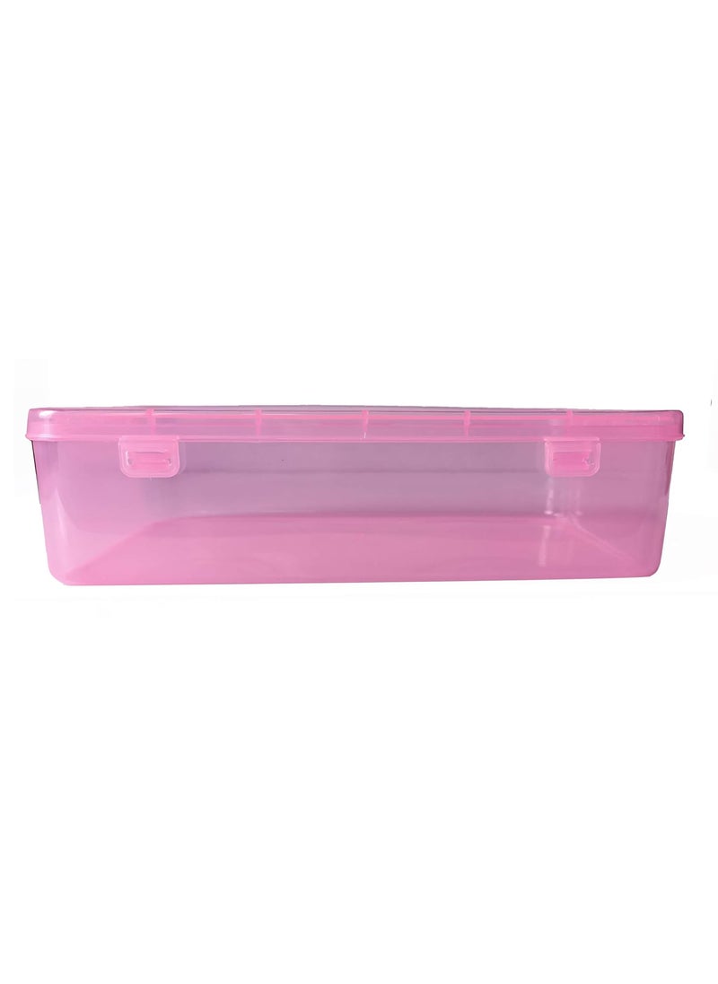 Feliz Pink Coloured Plastic Large Storage Boxes Size 115x75x275 inches Set of 5