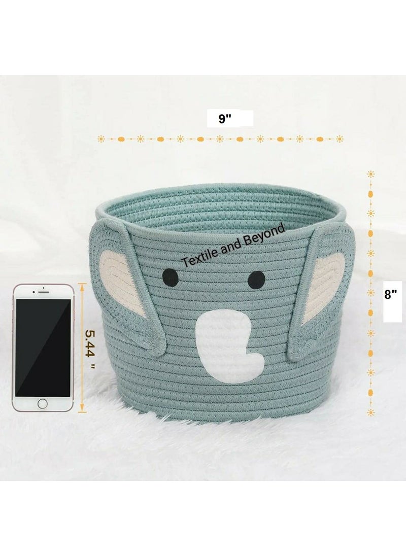 Textile and Beyond Jute Storage Organizer Book Shelf Toy Basket Laundry Hamper Perfect for Nursery Living Room Kitchen