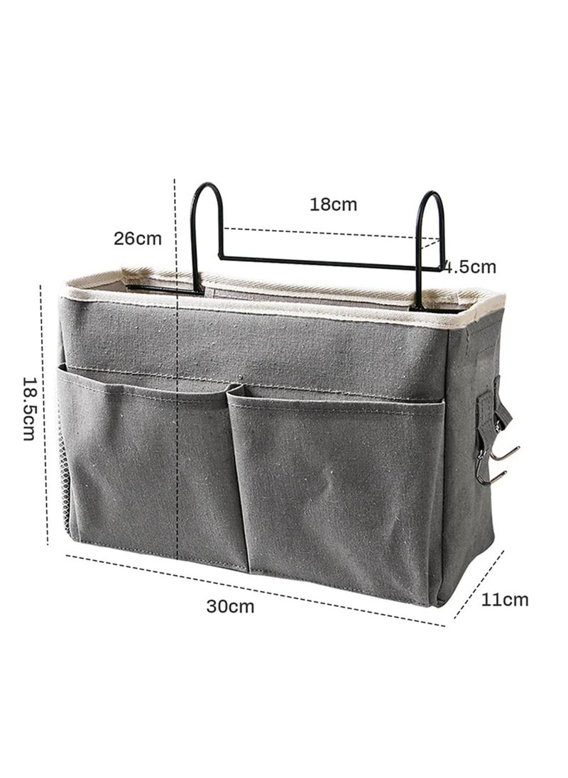 Jorex Mart Multipurpose Bedside Hanging Storage Basket Cloth Dorm Bed Hanging Basket Linen