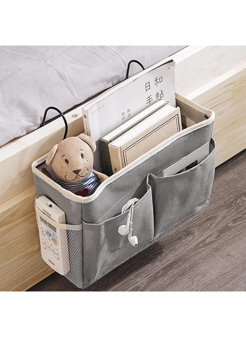 Jorex Mart Multipurpose Bedside Hanging Storage Basket Cloth Dorm Bed Hanging Basket Linen