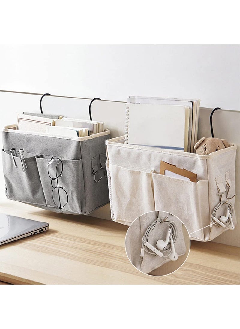 Jorex Mart Multipurpose Bedside Hanging Storage Basket Cloth Dorm Bed Hanging Basket Linen