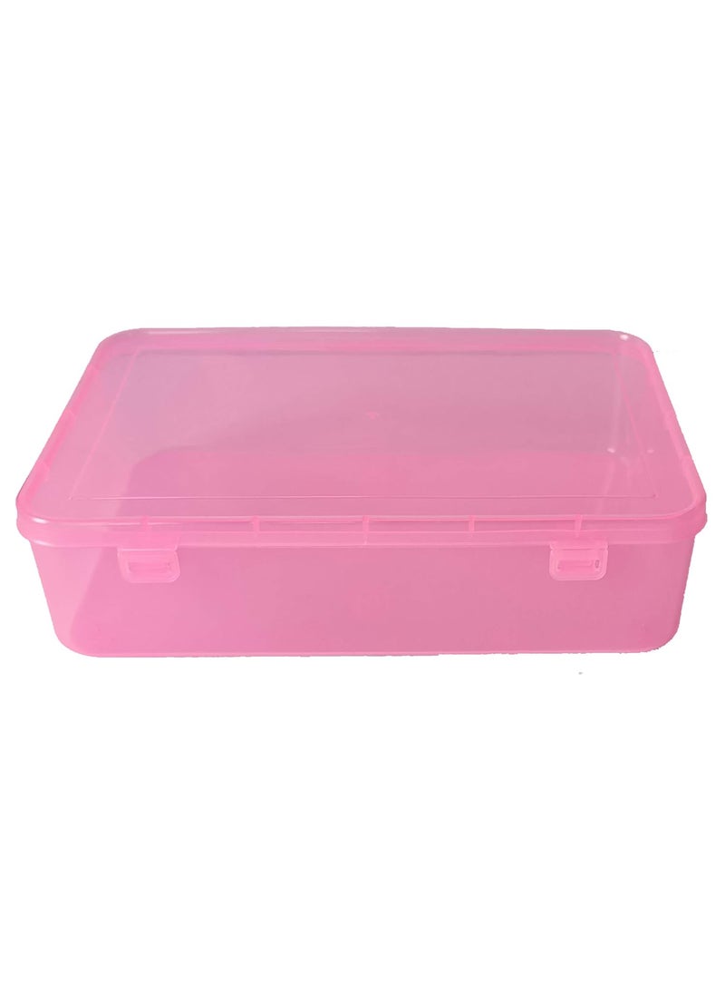 Feliz Pink Coloured Plastic Large Storage Boxes Size 115x75x275 inches Set of 2