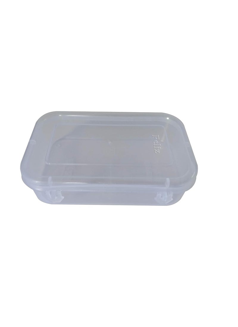 Feliz Plastic Rectangular Storage Box Transparent 475 x 275 x 125 Inches 24 Pieces