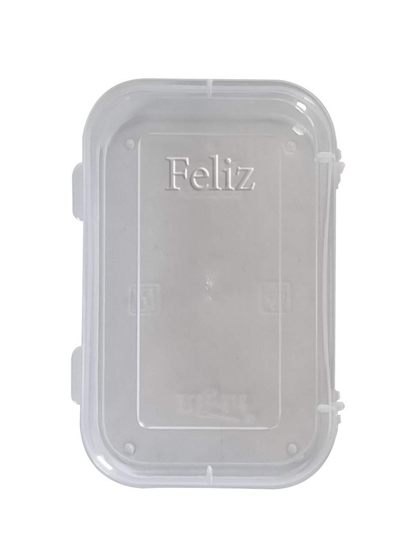 Feliz Plastic Rectangular Storage Box Transparent 475 x 275 x 125 Inches 24 Pieces
