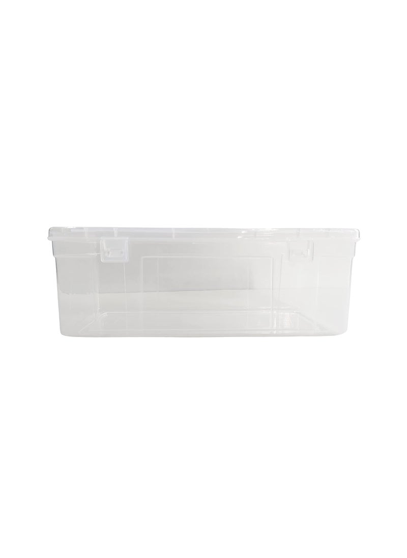 Feliz Clear Plastic Medium Storage Boxes Size 875 x 35 x 325 inches Set of 10