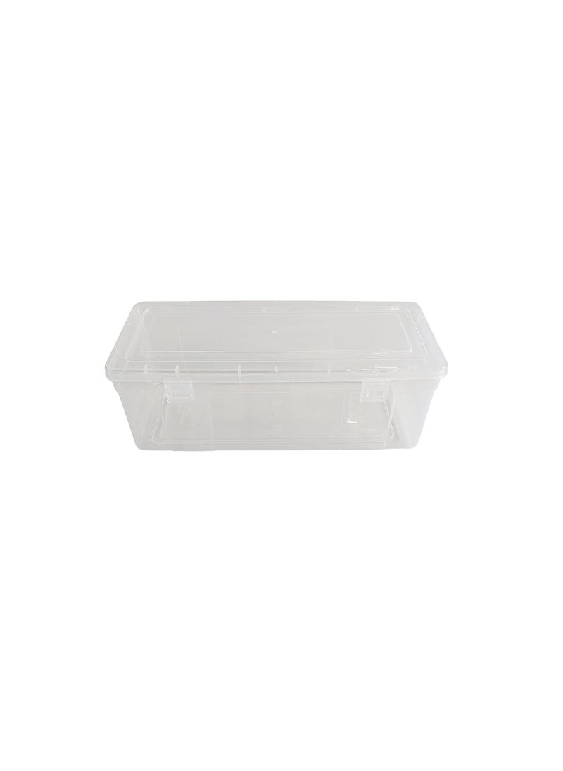 Feliz Clear Plastic Medium Storage Boxes Size 875 x 35 x 325 inches Set of 10