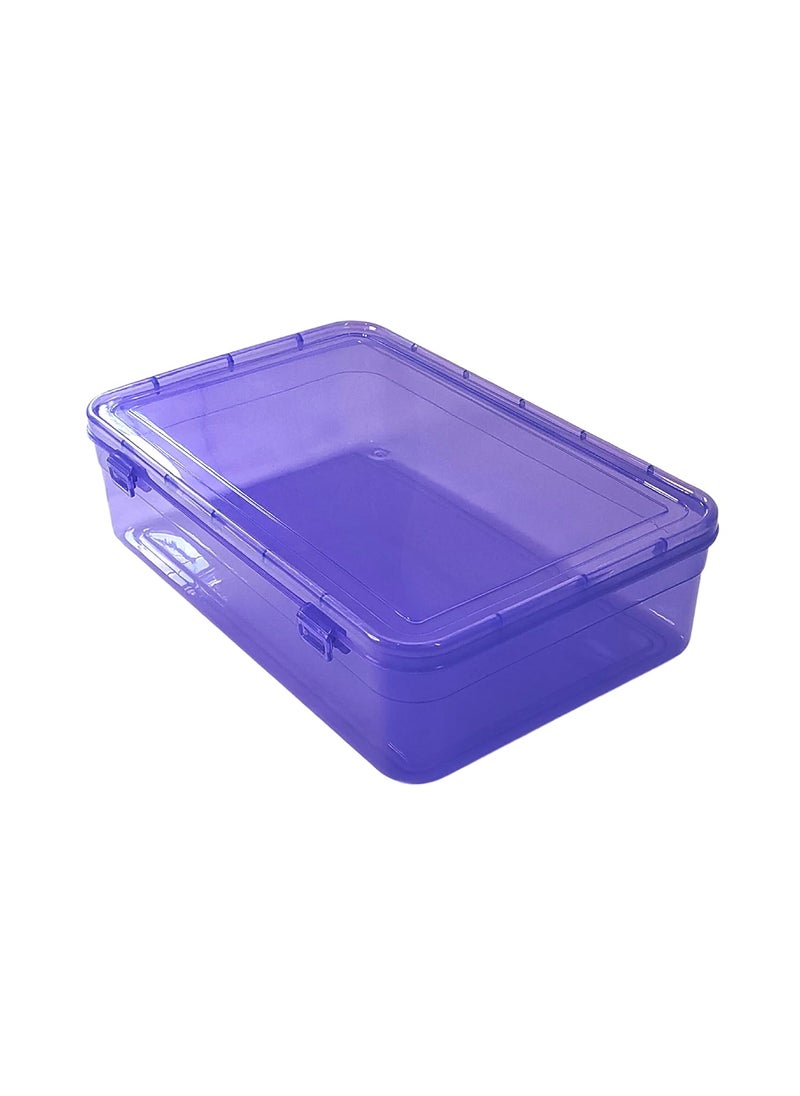 Feliz Purple Coloured Plastic Large Storage Boxes Size 115x75x275 inches Set of 5