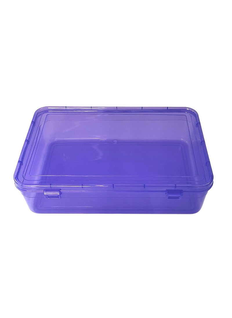 Feliz Purple Coloured Plastic Large Storage Boxes Size 115x75x275 inches Set of 5