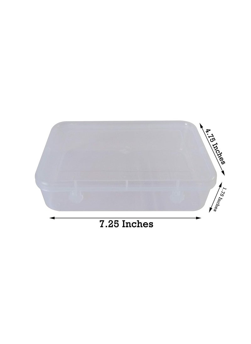 Feliz Clear Plastic Medium Storage Boxes Size 725x475x175 inches Set of 12