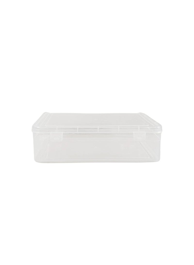 Feliz Clear Plastic Medium Storage Boxes Size 1025 x 675 x 25 inches Set of 5 Five Boxes