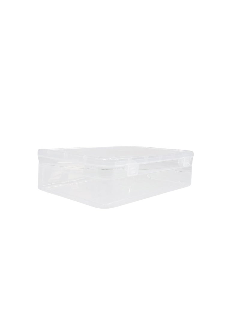 Feliz Clear Plastic Medium Storage Boxes Size 1025 x 675 x 25 inches Set of 5 Five Boxes