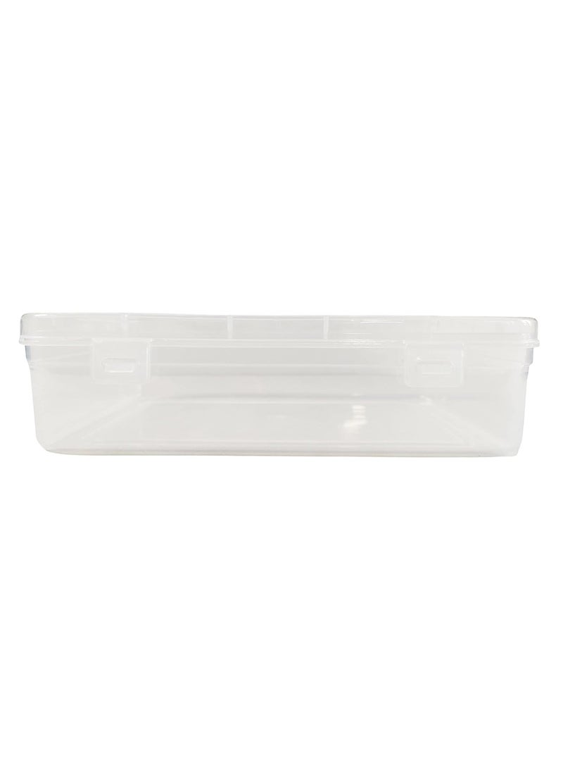 Feliz Clear Plastic Medium Storage Boxes Size 85 x 55 x 225 inches Set of 5
