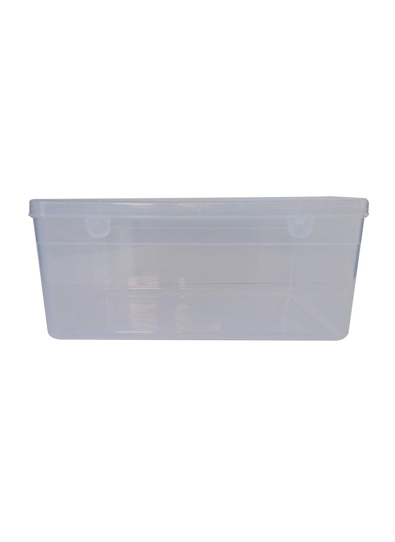 Feliz Clear Plastic Extra Large Storage Box Set of 3 Size 115 x 775 x 5 inches Transparent Rectangular
