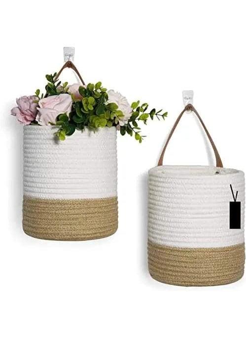 Catract Cotton Rope Storage Baskets Decorative Woven Basket Cube Storage Organizer For Nursery Laundry Towel Clothes Cosmetics Books Design2