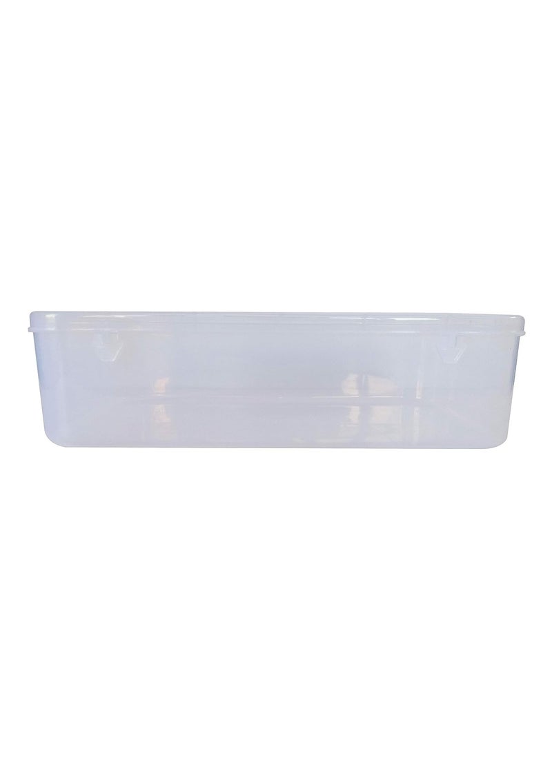 Feliz Clear Plastic Extra Large Storage Boxes Set of 2 Size 365 x 22 x 10 cm Transparent Rectangular