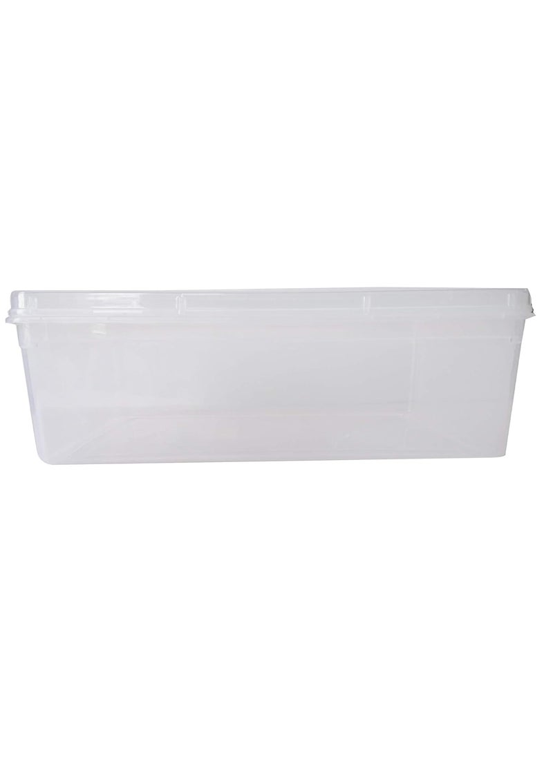 Feliz Clear Plastic Extra Large Storage Boxes Size 15x10x5 inches Fully detachable lid Set of 3