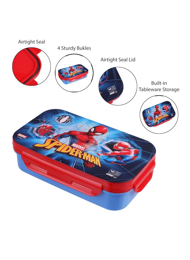 Marvel Avengers Spider Man Single Compartment Insulated 2 Containers Lunch BoxAZ1025 Blue