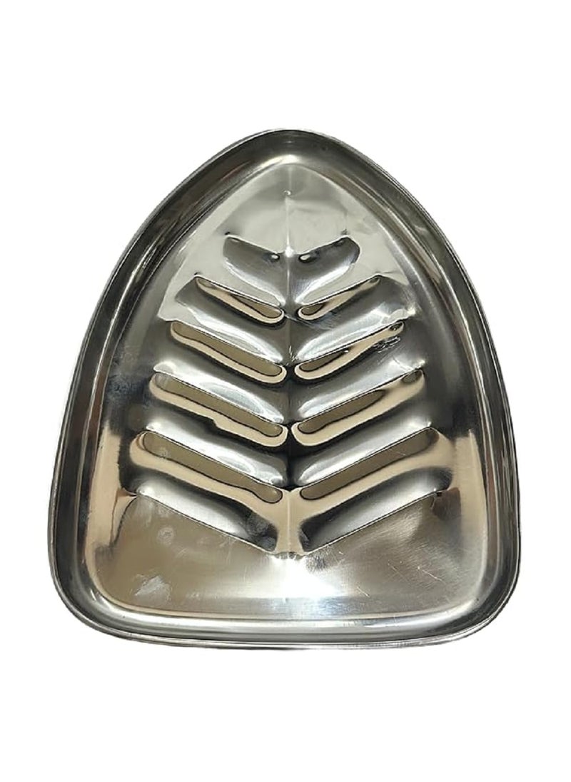 Dynore Stainless Steel 6 Piece Banana Leaf Shape Snack PlateNasta Plate for Kids and Every Day Use for Serving