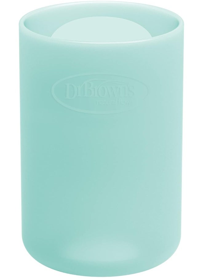 Dr. Brown’s Natural Flow® Options+™ Glass Baby Bottle Sleeves, 100% Silicone, 4 oz, Narrow, Mint
