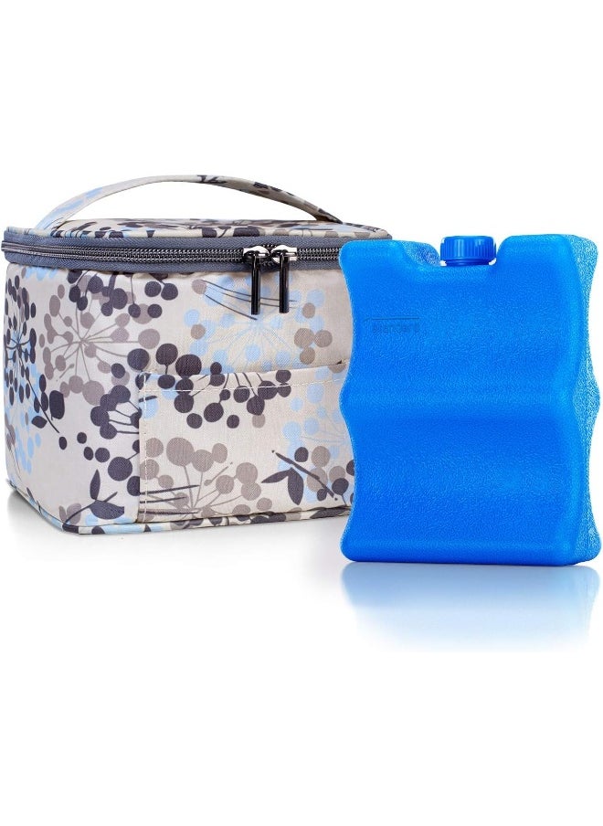 Teamoy Breastmilk Cooler Bag with Ice Pack, Baby Bottles Bag for up to 4 Large 5 Ounce Bottles Without