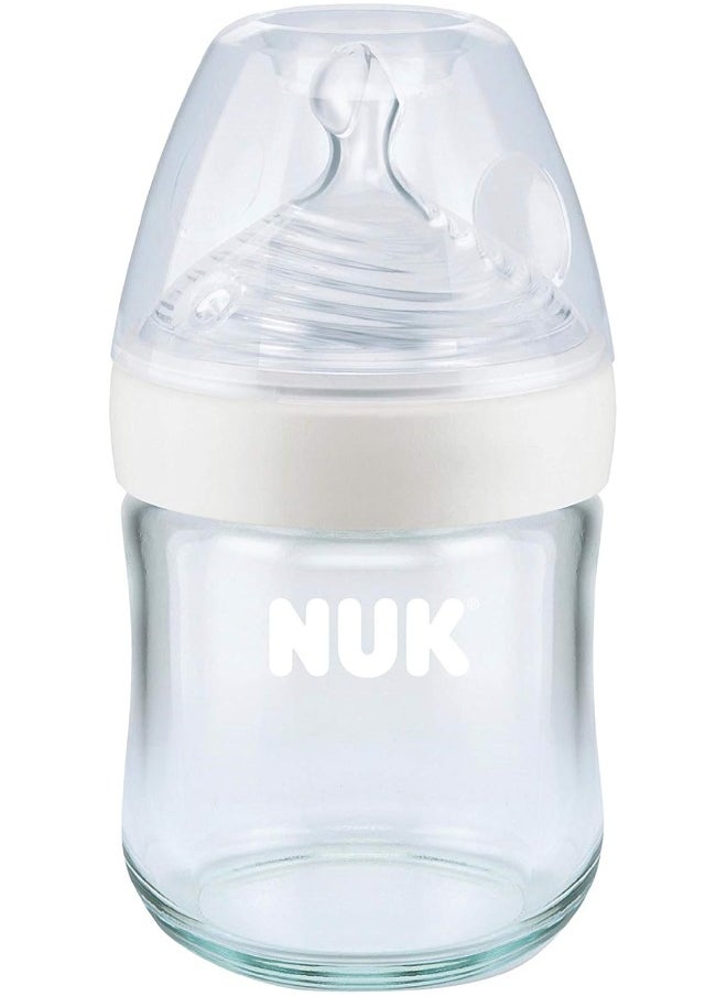 NUK Simply Natural Glass Baby Bottles, 4 oz, 3 Pack