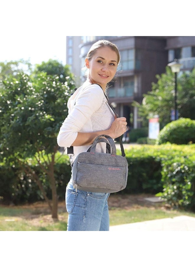 Lekebaby Breast Milk Cooler Bag with Contoured Ice Pack Fits 6 Breastmilk Baby Bottles Cooler Tote Bag for Nursing Mothers, Grey