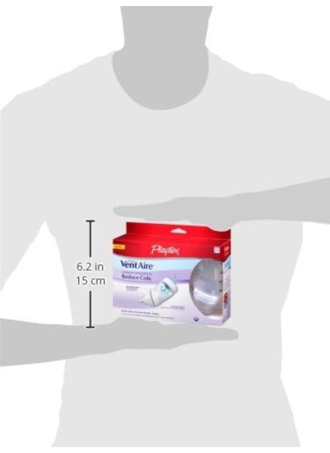 Playtex Baby Ventaire Anti Colic Baby Bottle, BPA Free, 6 Ounce - 3 Pack