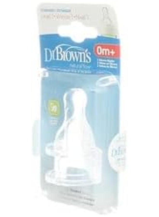 Dr. Brown's Natural Flow Level 1 Standard Nipple - 8 Count