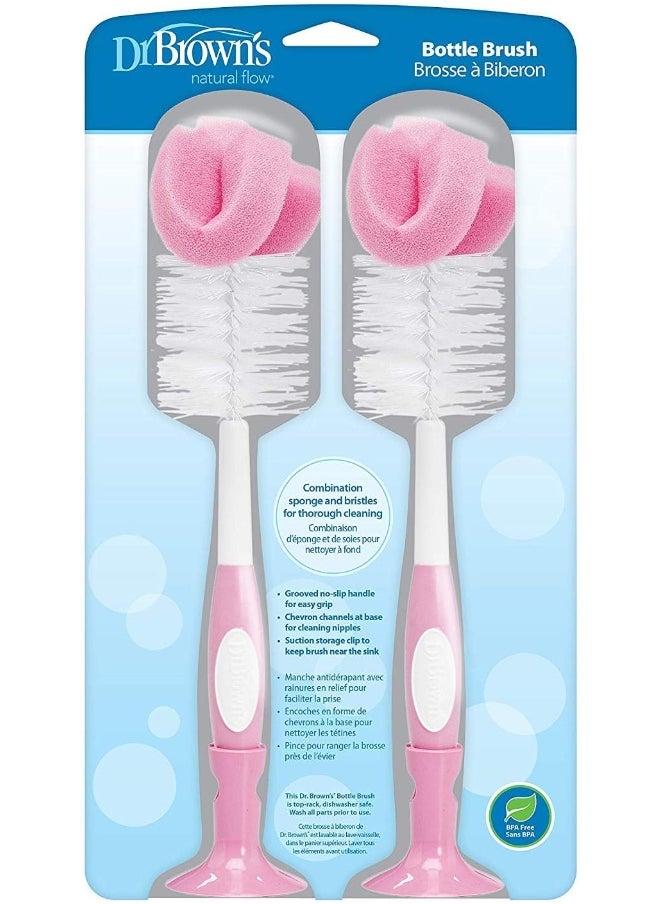 Dr. Brown's Baby Bottle Brush - Pink - 2 Count