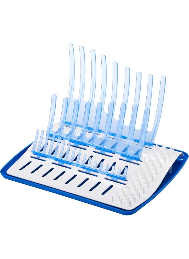 Dr. Brown's AC033 Natural Flow Folding Drying Rack, Blue
